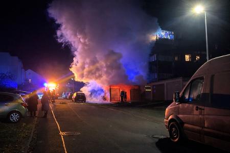 Brandbekämpfung in der Händelstraße