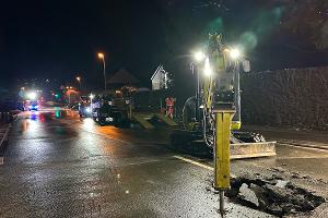 Beginn der Tiefbauarbeiten noch in der Nacht zum Mittwoch 

Foto: Feuerwehr Sprockhövel
