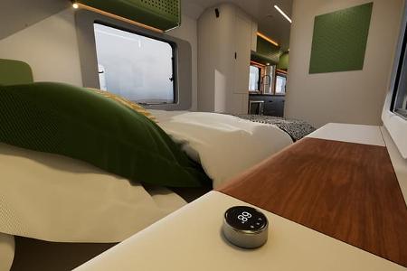 Evotrex PG5 Wohnwagen lädt E-Autos während der Fahrt dank smarter Energieversorgung