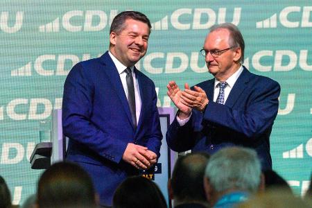 Sven Schulze (CDU) will im Januar Ministerpräsident werden und auf Reiner Haseloff (CDU) folgen. (Archivbild)