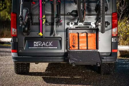 Pushrack modularer Heckträger für Campingbusse - Room Extender