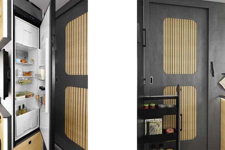 Ahorn Camp, Teilintegrierter,Küche, Kühlschrank, Schrank