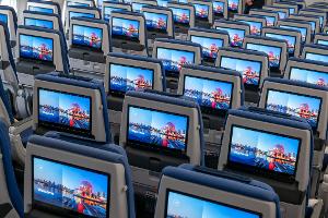 Die neue Lufthansa-Kabine wird bald mit Starlink-Internet ausgerüstet. 