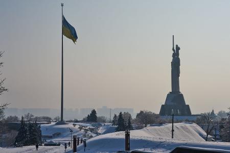 Strenges Frostwetter hat die ukrainische Hauptstadt im Griff.