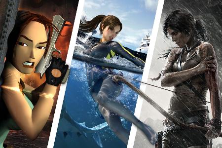 Lara Croft im Wandel der Zeiten