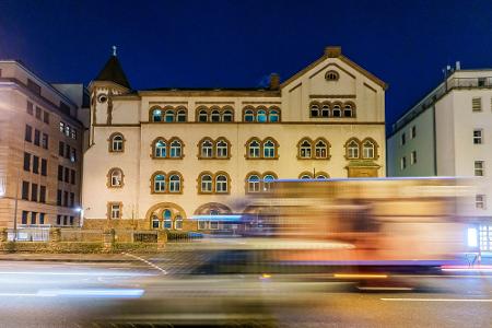 Die Schule des vermissten Jungen in Frankfurt.