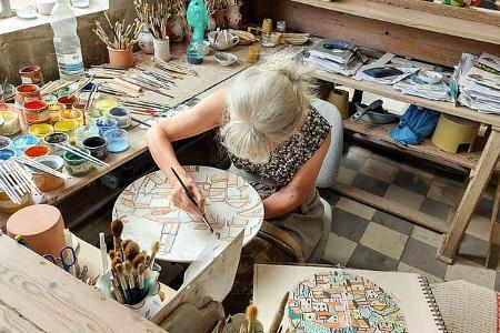 Frankreich, Westfrankreich, Pays de la Loire, Handarbeit Manufaktur