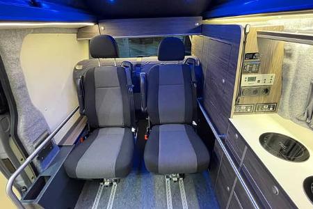 Fischer, Campervan, VW Transporter, Innenraum, Sitzplätze