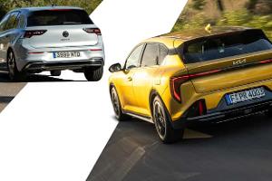 Kia K4 Fahrbericht VW Golf Collage Aufmacher