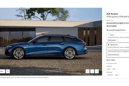 Audi A6 im Konfigurator