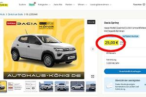 Dacia Spring Leasing 29 Euro