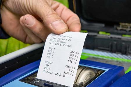 Bewertung von Gebrauchtfahrzeugen - Gewichtsangaben