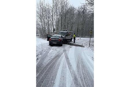 Foto: Polizei Münster. Das Foto zeigt den Unfallort. Veröffentlichung mit dieser Mitteilung honorarfrei.