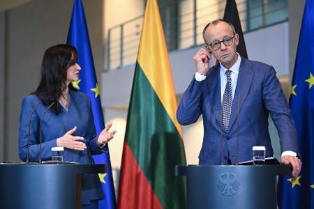 Merz traf die litauische Premierministerin Inga Ruginiene in Berlin.