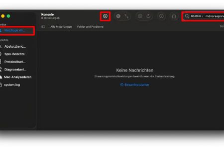 Über die Suche in der Konsole findest Du DNS-Einträge auf Deinem Mac.