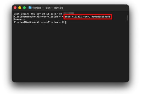 In der Kondole gibst Du den Befehl im roten Kasten ein und bestätigst per Admin-Passwort.