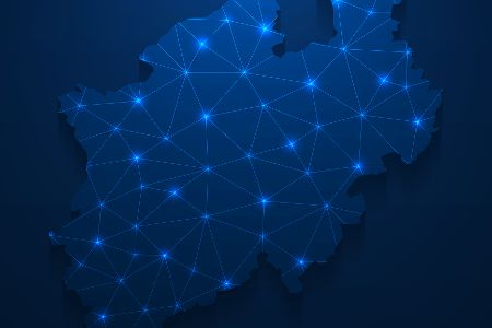 Digitale Karte von NRW