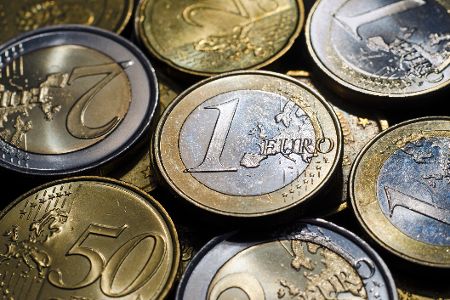 Verschiedene Euromünzen