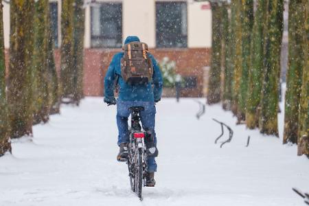 Fahrradfahrer mussten aufpassen.