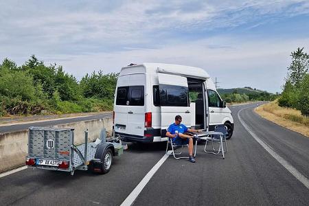 Wohnmobil mit Anhänger