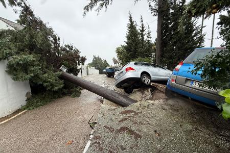 In der südspanischen Region Andalusien hat das Sturmtief 