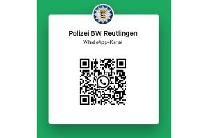 QR-Code zum WhatsApp-Kanal des Polizeipräsidiums Reutlingen