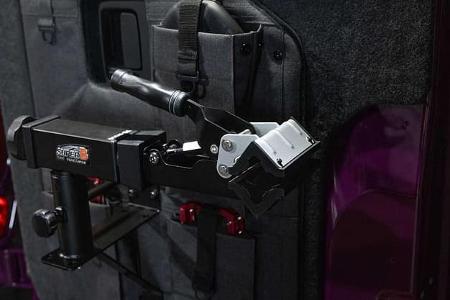 VanMe, Niffler, Campingbus, Heckgarage, Montagearm