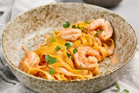 Einfach, lecker, romantisch: Shrimps-Pasta zum Valentinstag