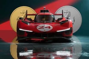 Ferrari 499P Gold- und Silbermünzen