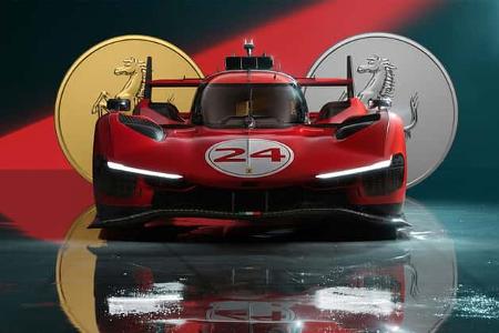 Ferrari 499P Gold- und Silbermünzen