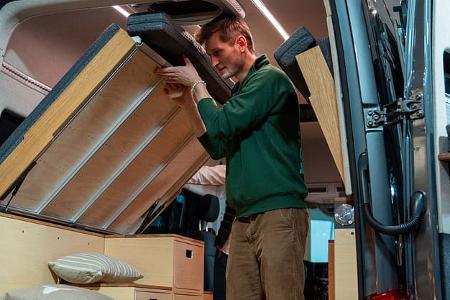 Re:van MAN TGE klappbares Bett