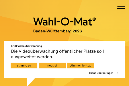 Baden-Württemberg-Wahl: Jetzt Wahl-O-Mat spielen!