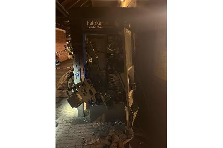 Der Automat wurde zerstört.