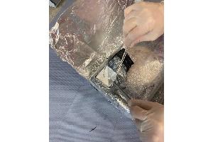 Kokain verpackt in Alufolie; Quelle Polizei Recklinghausen