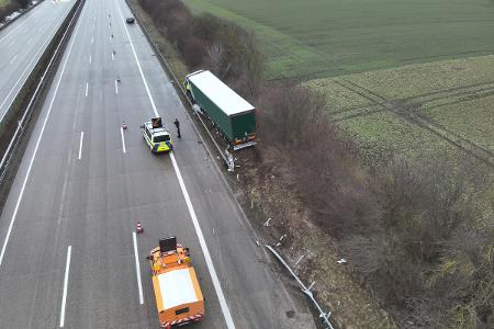 verunfallter Sattelzug