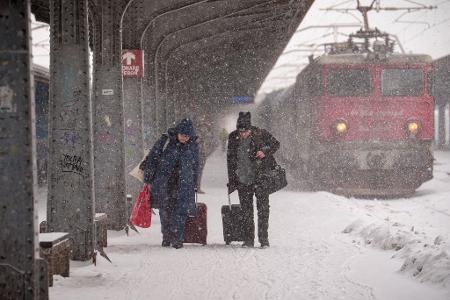 Auch der Südosten Europas hatte mit massiven Problemen durch den Schneefall zu kämpfen.