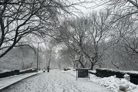 In New York legt der viele Schnee das öffentliche Leben lahm.