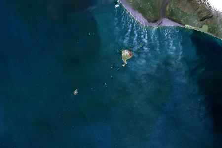 Surtsey Volcano, Iceland, True Colour Satellite Image