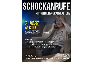 Flyer zur Präventionsveranstaltung "Schockanrufe"