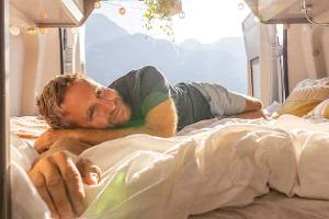 Schlafen, Umfrage des Monats, Schlafkomfort, Campingbus, Bett