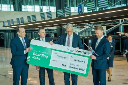 Condor zieht in das neue Terminal am Frankfurter Flughafen. 