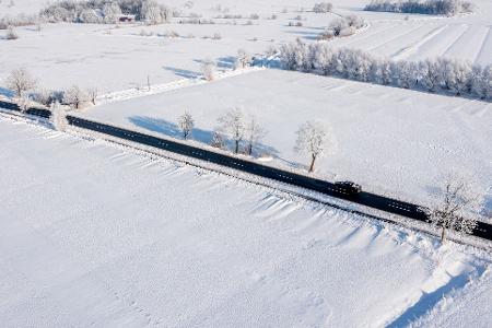 Auch das gab es diesen Winter: schneebedeckte Felder. (Archivbild)