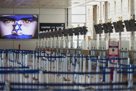 Der israelische Ben-Gurion-Flughafen bei Tel Aviv ist leer.