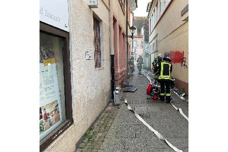 Leichte Rauchentwicklung in der Malergasse