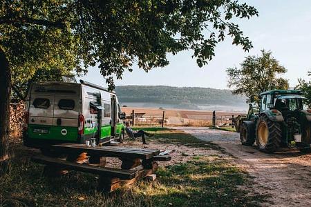 Bauernhof, Camping, alternativ, Wohnmobil