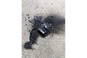 Überreste eines Rauchwarnmelders