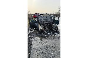 Der abgebrannte PKW