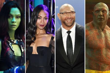 Zoë Saldana und Dave Bautista, 