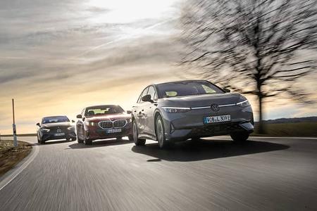BMW i5, Mercedes EQE und VW ID.7