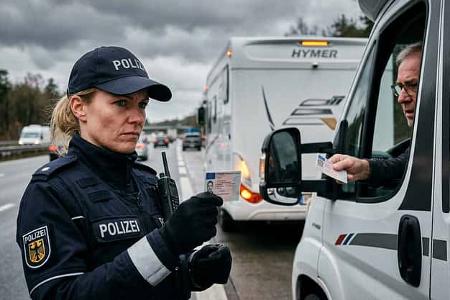 Polizistin, Wohnmobil, Kontrolle